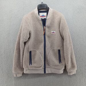 Vtg Penfield Jacket Womens Small Beige Oatmeal Sherpa Fleece‎ Full Zip